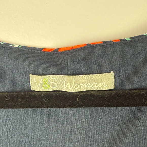 Mark & Spencer Vibrant Multicoloured Chevron Maxi Dress Size 8 - Picture 3 of 9